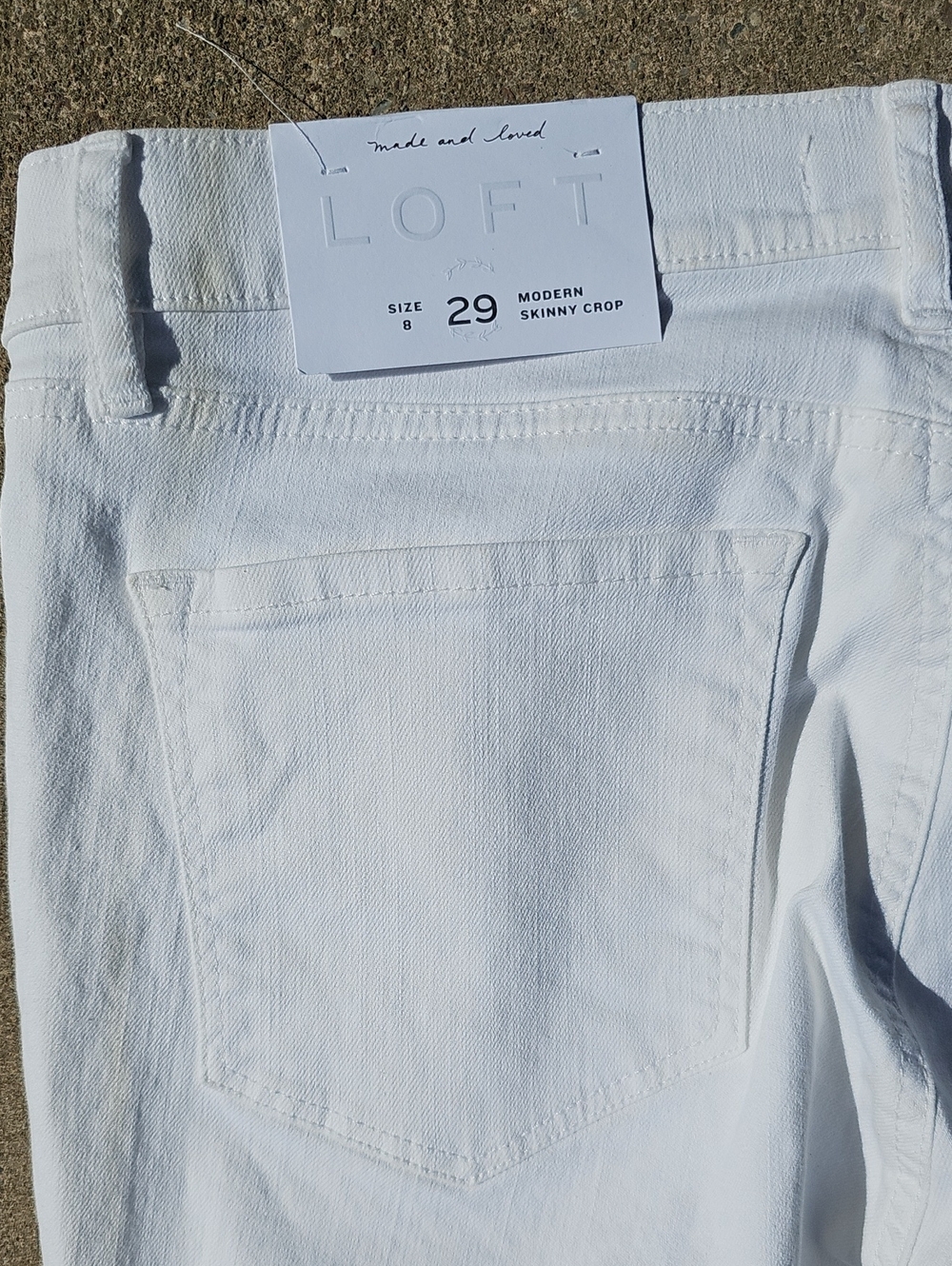 Loft White Modetn Skinny  Cropped Jeans - Picture 7 of 8